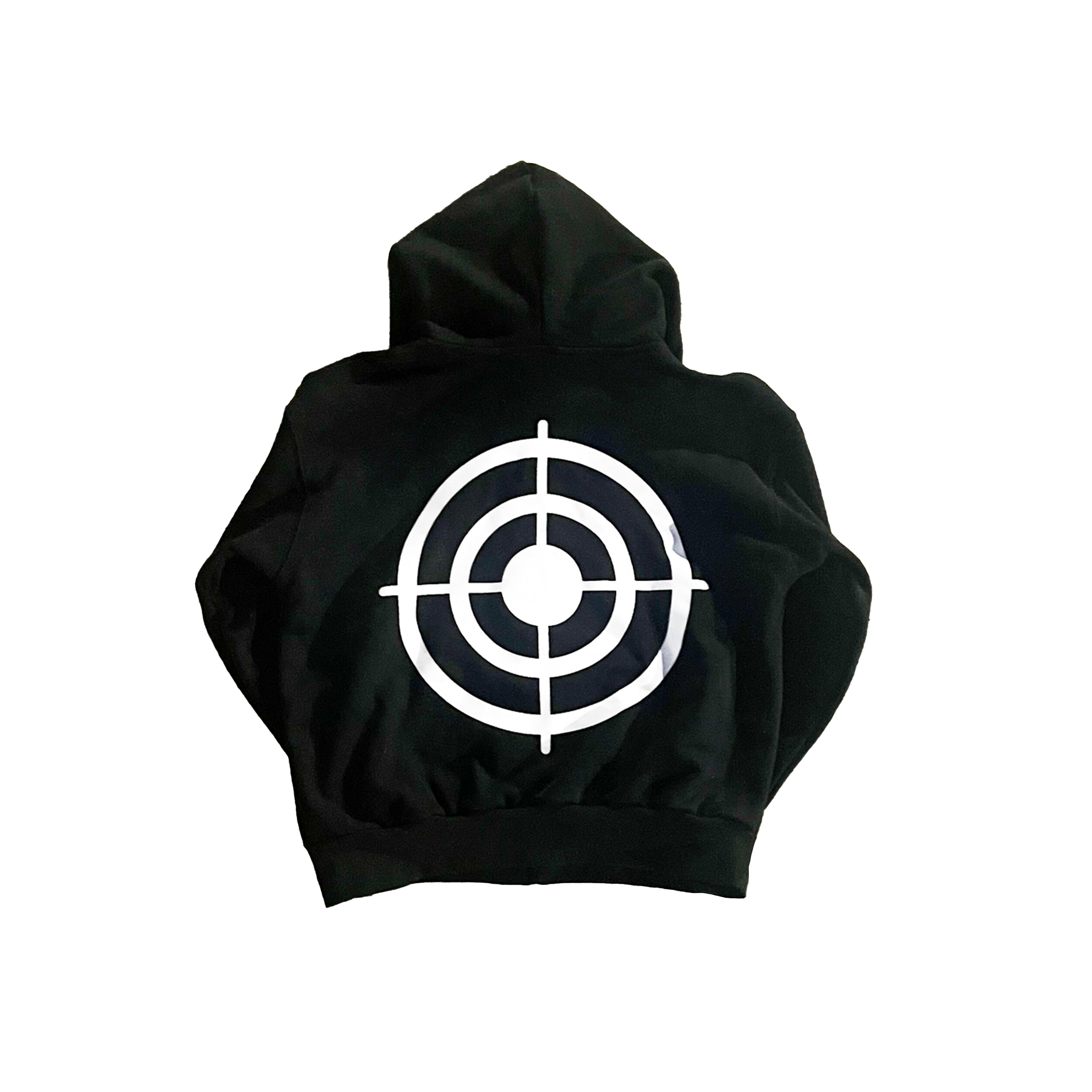 BLACK “TARGETED” ZIP-UP